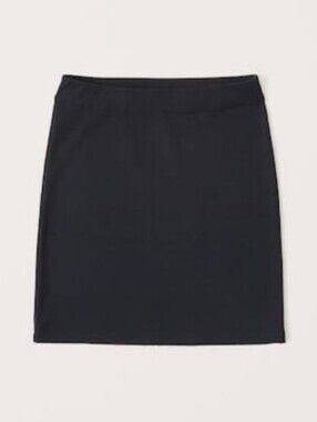 Abercrombie & Fitch Soft A&F Seamless Ribbed Black Mini Skirt Fitted Women Small